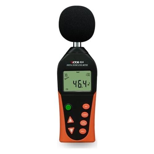 100% Authentic VICTOR 824 Sound Level Meter, Instantaneous 30-130 dBA decibel Noise Measurement