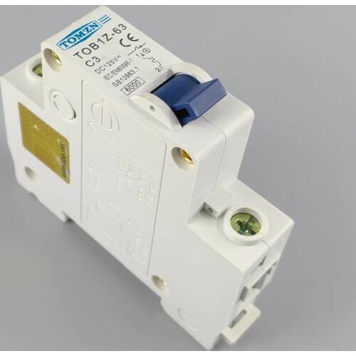 1P 3A DC 125V Circuit breaker MCB C curve
