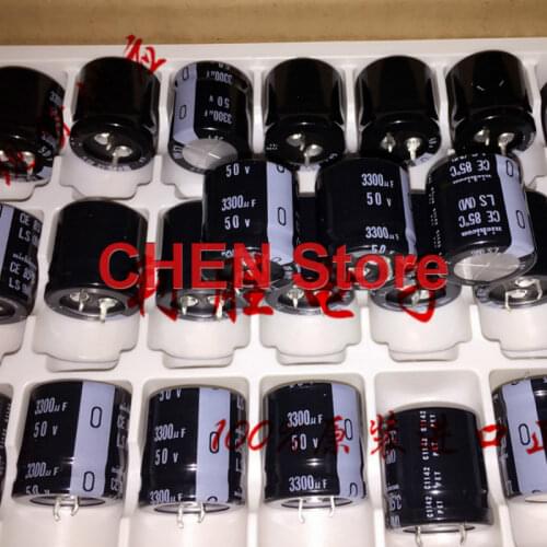 4pcs new NICHICON LS 50V3300UF 25x25mm electrolytic capacitor 3300uF/50v 85 degrees ls 3300UF 50V