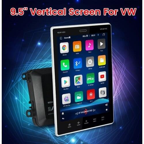 Android Car Radio RDS 9.5'' Vertical Screen For VW Volkswagen Universal Passat Polo Golf Octavia Tiguan FM WIFI GPS Navigation