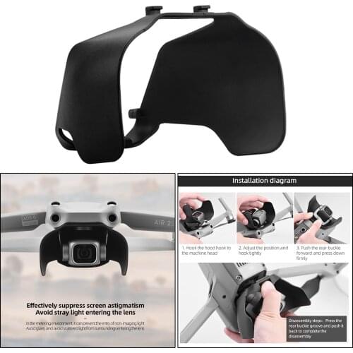 Camera Lens Hood Anti Flare Sun Shade for DJI Air 2S Drone Accessories