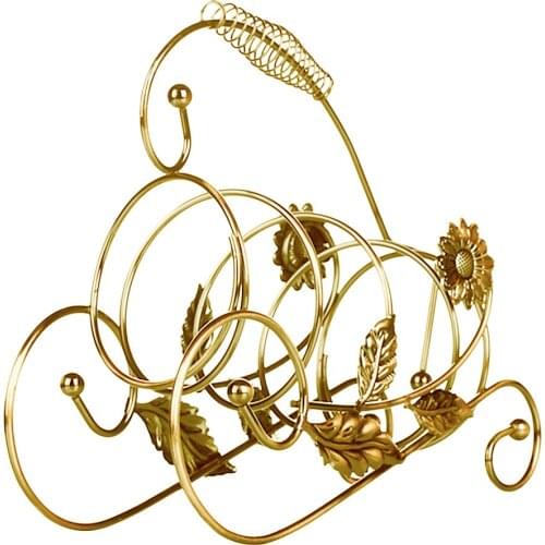 Bronze/Gold Creative Wine Stand Kitchen Living Room Decoration Unique Bottle