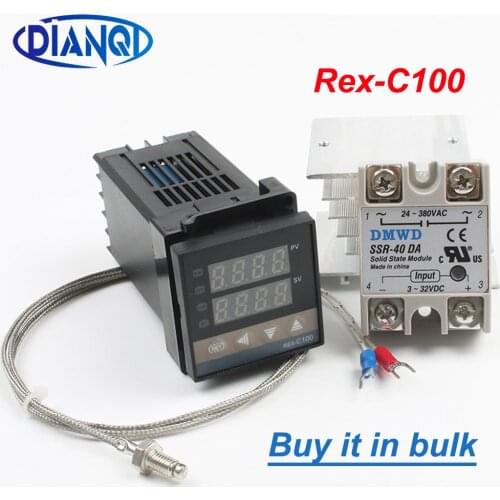 Mutil-Input Economical Digital PID Temperature Controller K type Input solid state Relay SSR relay Output REX C100 Rex-C100
