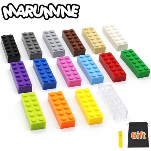 Marumine 2x6 Dots Brick Parts 2456 10PCS Building Block Accessories Toys City Educational MOC DIY Bricks Classic Learning Set