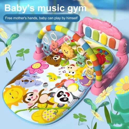 Baby Music Rack Play Mat Puzzle Carpet With Piano Keyboard Kids Infant Playmat Gym Crawling Activity Rug Toys For 0-12 Months