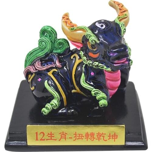 Chinese Zodiac figurines Feng Shui Hand Painted Chinese Horoscope Animal Multicolor Resin Collectible Figurines Statue