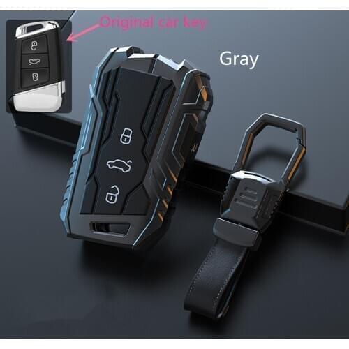 Leather Car Smart Key Cove Case For Volkswagen VW Tiguan MK2 Magotan Passat B8 CC 2017 2018 Skoda Superb A7 Accessories