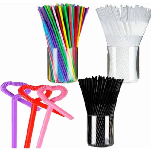 Kitchen Dining Barware Bar Accessories Disposable Diy Art Color Fruit Juice Drinking Straw 500pcs/lot