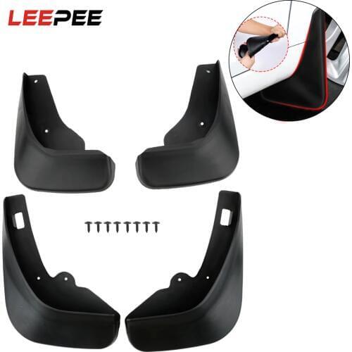 LEEPEE 4 Piece/set Splash Guards Fender Car Mud Flaps Front Rear Mudguard For Ford/Focus 2 MK2 MK2.5 Saloon Sedan 2005-2011