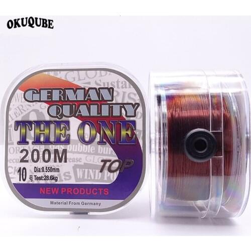 200m Fishing Lines Fluorocarbon Coating Sinking High Abrasion Resistance Nylon Lin Fishing Accessories White Brown Mono Fishline