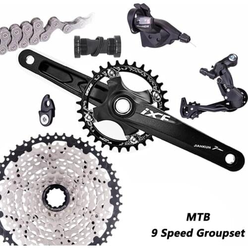 ZTTO MTB 9speed Groupset 1*9 Speed shifter Rear Derailleur 9s50T 46T42T40T36T Cassette for k7 9s Chain BSA BB 170mm crankset kit