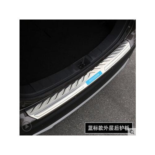 Stainless Steel Rear Bumper Protector Sill Trunk Tread Plate Trim Fit For Mitsubishi Outlander 2016 with blue or black