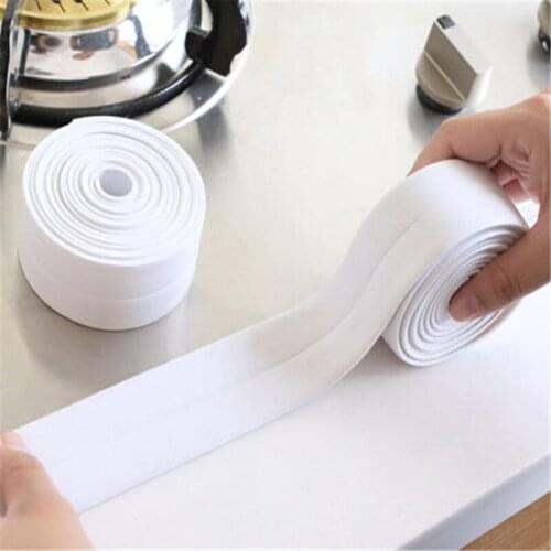 Home Bathroom Bathtub Kitchen Wall Stickers Art Sealing Strip Sealant Tape Mildew resistant and waterproof Pegatinas
