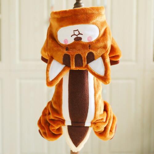 PETCIRCLE Pet Clothes Dog Clothes Teddy Bichon Thickening Puppy Autumn And Winter Clothing Coral Fleece Small Squirrel Dress