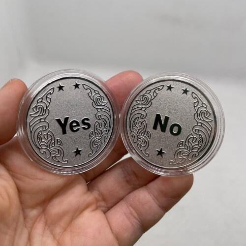 Beautiful Yes/No Decision Commemorative Coin Souvenir Challenge Collectible Silver Coin Collection Art Craft Gifts Drop Shipping