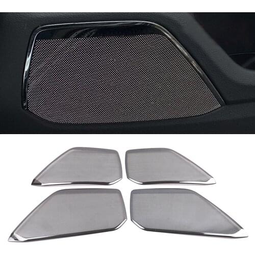 For Audi A6 C8 A7 4KA 2018-2020 Stainless Car Door Panel Loudspeaker Pad Speaker Cover Trim Frame Sticker Molding Accessories