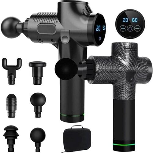 Lcd Massage Gun 30 Speeds Massage pistol Body massager Muscle Black Gun Massage MG47229