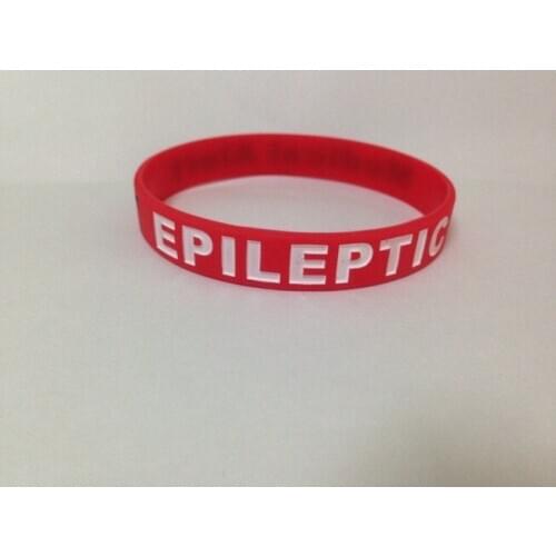 Silicone Bracelet Medical Alert EPILEPTIC FREESHIPING