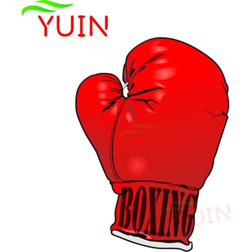 Stylish CUTE Boxing Glove Car Sticker Motorcycle Auto Accessories PVC Graphic Decoration High Quality Waterproof Decal 16*11cm