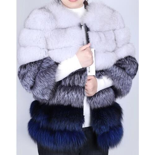 Winter 2020 long warm leather jacket ladies clothing natural leather coat 100% real leather fox fur coat