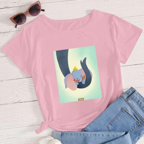 Disney Dumbo Womens T-Shirt 7 Colors Ulzzang Fashion Short Sleeve Ropa Tumblr Mujer Italy Family Look Funny Oversize 2021 Urban
