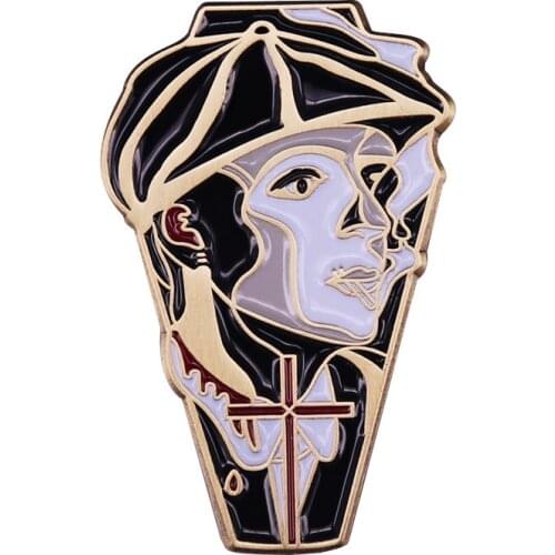 Peaky Blinders Badge Red Cross Coffin Pin Tommy Shelbys back