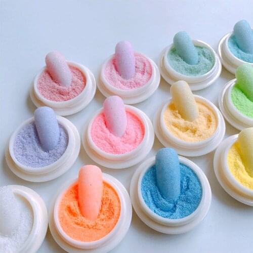 1Box Mermaid Nail Glitter Powder Woolen Sugar Starlight Effect Chrome Nail Polish Design Glitter DIY Nail Pigment Powder