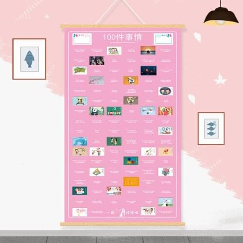 100 Things to Do Pedant for Lovers Goal Tracker DIY Couples Valentines Day Gift