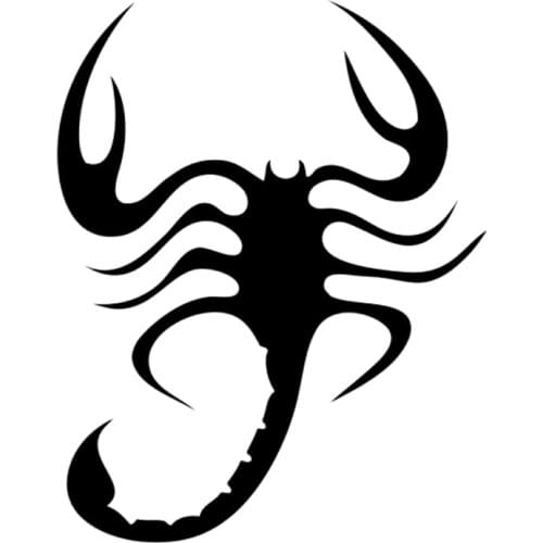 11cm*13.9cm Tribal Tattoo Scorpion Motorcycle Decor Car Sticker Black/Silver S3-5231