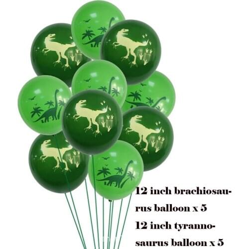 12 Inch Dinosaur Latex Balloon Jungle Birthday Party Decoration Transparent Sequin Globos Baby Shower Wedding Decoration Wholesa