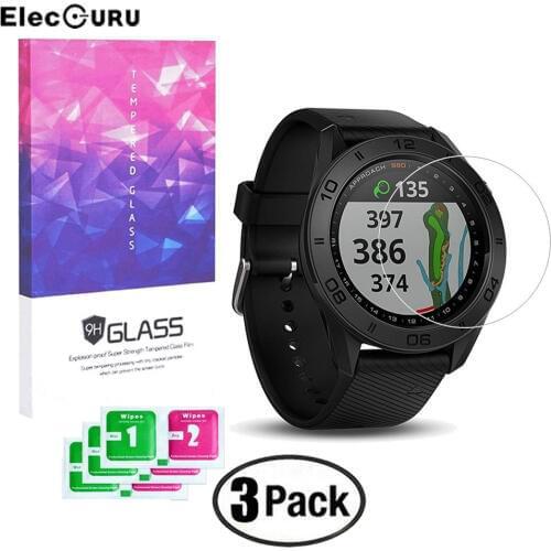 3 Pack Screen Protector For Garmin Approach S60 Watch Tempered Glass 2.5D Clear 9H Explosion-proof Anti Scratch Protective Film