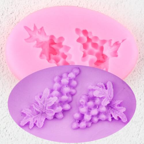 3D Grapes Silicone Molds DIY Party Candy Clay Chocolate Mold Cupcake Topper Fondant Cake Decorating Tools Soap Resin Moulds