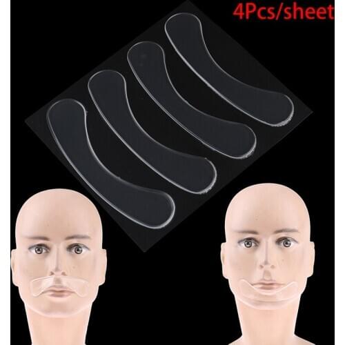 4Pcs/Set Anti Wrinkle Eye Face Pad Reusable Face Lifting Silicone Overnight Invisible Remove Lines Facial Beauty Tool