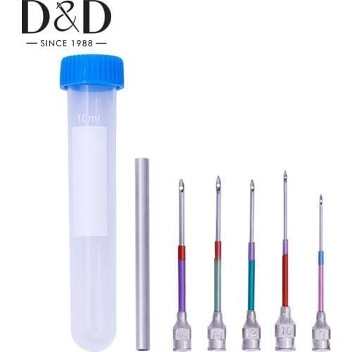 5Pcs Embroidery Stitching Punch Needle Cross Stitch Tools Crochet Knitting Needle Punch Needle Sets with Bottle DIY Sewing Tools