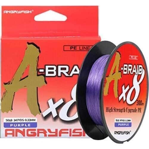 A-braid X8 Fishing Line 327YDS/300M 8 Strands Braided Fishing Line Multifilament PE Line 18 20 30 40 50 80LB