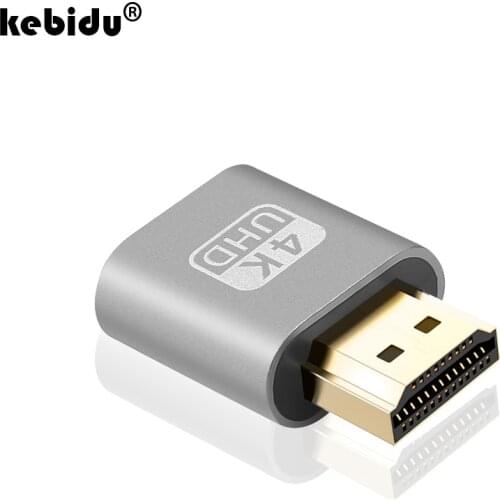 Kebidu VGA Virtual Plug HDMI Dummy Adapter Virtual Display Emulator Adapter DDC Edid Support 1920x1080P For Video wholesale