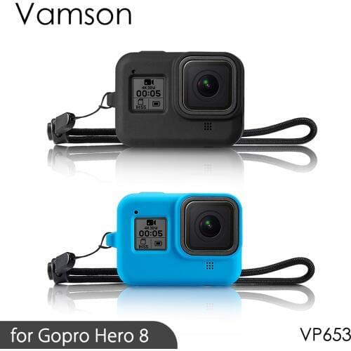 Vamso For GoPro 8 Black Accessories Soft Silicone Protection Case Skin Cover for Go Pro Hero 8 Edition Action Camera VP653