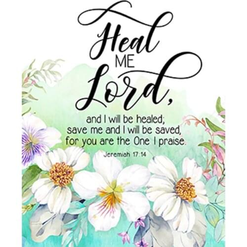 Diamond Painting Full Square Round Drill Bible Scripture Poetry Flower Christianity 5D Diy Diamond Embroidery MosaicZP-3216