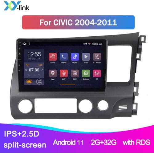 Android 8.1 car radio GPS navigation For Honda Civic 2006-2011 rhd multimedia player video audio support mirror link usb