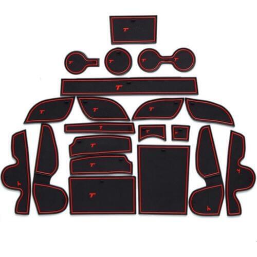Car Interior Cup Mat Door Gate Slot Pad Stickers For Hyundai Solaris 2 Ix35 Creta IX25 Accessories for Hyundai Tucson 2017 2016