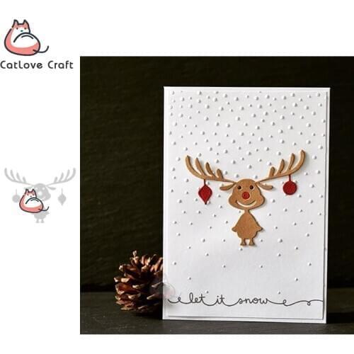 Catlove Christmas Deer Animal Metal Cutting Dies Scrapbooking Stencil Die Cuts Card Making DIY Craft Embossing New Dies For 2020