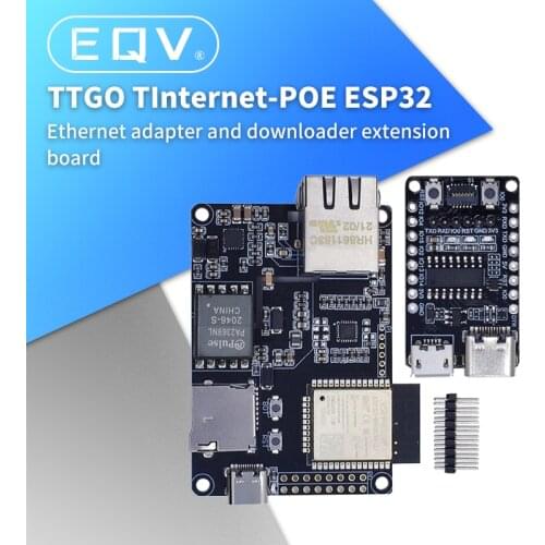 Official TTGO T-Internet-POE ESP32-WROVER-B LAN8720A Chip Ethernet Adapter And Downloader Expansion Board Programmable Hardware