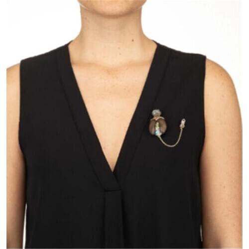 CSxjd 2020 New zircon Insect personality fashion earrings Necklace and brooch temperament retro jewelry