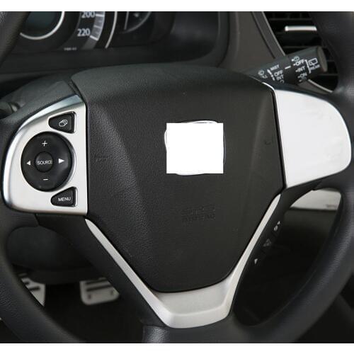 For Honda CR-V CRV 2015 2016 ABS Chrome Steering Wheel Cover Trim