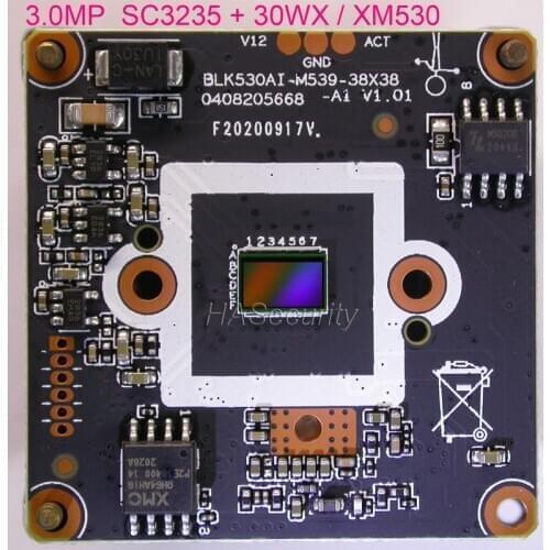 H.265 AI 3.0MP 1/2.7" SC3235 CMOS sensor + 30WX ( XM530 / IPC530 ) CCTV IP camera PCB board module (optional parts)