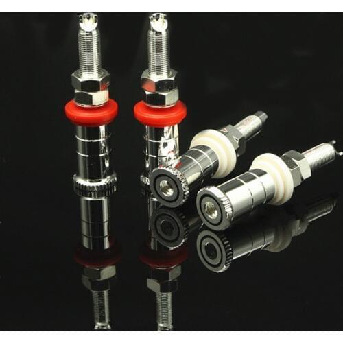 Hifi audio 4pcs/set Copper silver plated Speaker Binding Posts Terminal Connectors WBT style