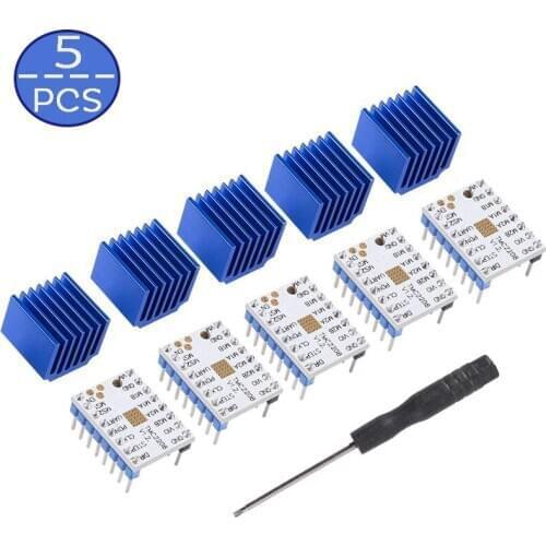 Heatsink Controller Stepper Motor Driver Ramps1.4 3D Printer TMC2208 V1.2 Prusa I3 Ender-3 Pro Heatsink for 3D Printer 5 PCS/LOT
