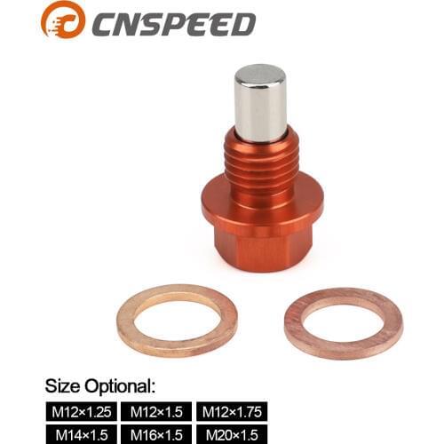 7075-T6 Aluminum Alloy Magnetic Oil Drain Plug M12X1.5 M12X1.25 M12X1.75 M14X1.5 M16X1.5 M20X1.5 Oil Sump Nut