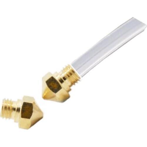 MK10 Nozzle size 0.4mm 1.75mm with 1meter 2x4mm PTFE tube for Wanhao/Flashforge/QIDI TECHNOLOGY 3d printerspare parts