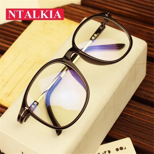Fashion Square Eyeglasses Transparent Big frame Metal Eyeglass Frame For Women Men Eyewear Computer Optics Glasses Spectacle